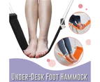 Under-Desk Foot Hammock Office Adjustable Home Office Study Footrest Desk Swing - Black