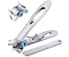 Nail Clippers For Thick Nails - Wide Jaw Opening Oversized Nail Clippers, Stainless Steel Heavy Duty Toenail Clippers