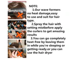 12 pieces Wavy Hair Styling kit, Magic Water Wavy Curling Iron, No heat Curling Iron Spiral curling Tool