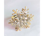 6Pcs Napkin Rings Snowflake Shape Multi-purpose Alloy Snowflake Napkin Rings Set for Gift - Golden