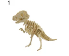 Funny 3D Simulation Dinosaur Skeleton Puzzle DIY Wooden Educational Toy for Kids-1#