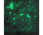 281Pcs Glow In The Dark Stars Wall Decals, Peel And Stick Removable Ceiling Luminous Wall Stickers