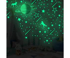 281Pcs Glow In The Dark Stars Wall Decals, Peel And Stick Removable Ceiling Luminous Wall Stickers