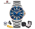 NAVIFORCE Automatic Mechanical Watch for Men Fashion Business Diving Waterproof Wristwatch Stainless steel Clock Reloj Hombre