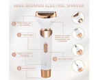 Electric Razor for Women Bikini Trimmer, Women's Shaver Cordless 4 in 1 Wet and Dry, Shaver for face, Legs and underarms