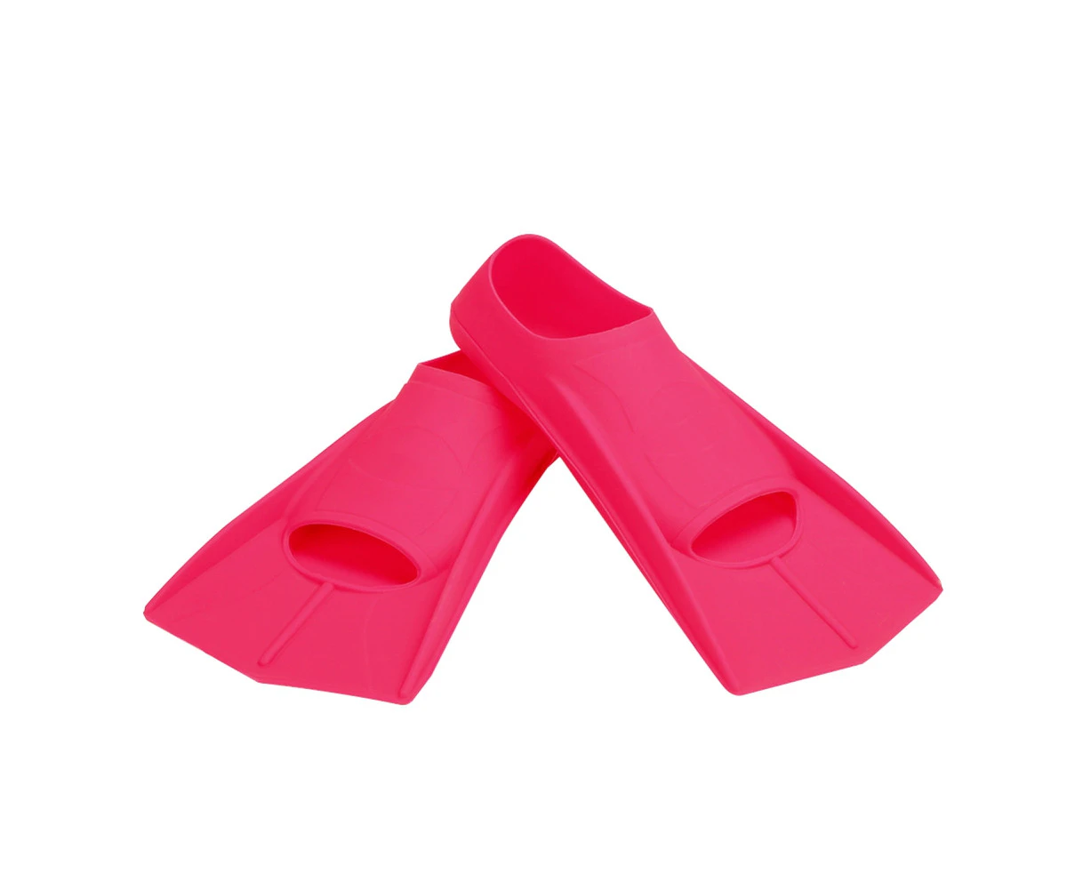 1 Pair Swimming Flippers Diving Snorkeling Surfing Swim Soft Silicone Foot Fins-Red