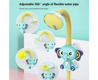 Bath Shower Head for Kids Sucker Electric Shower Rain Head Kids Bathing Time Toddlers Game Elephant Animal Toy 4 X 1.5V AAA Required (Not Included)