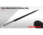 Total 18kg - Aerobic Body Pump Barbell Weight Set - 140cm Foam Handle Hollow Bar