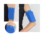 Wrist Wallet Soft Unisex Portable Polyester Wrist Wallet Storage Pouch for Running Blue