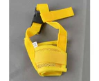 Centaurus Adjustable Pet Puppy Mouth Cover Mask Pure Color Anti Biting Soft Dog Muzzle-Yellow L