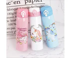 Water Bottles 500ml Capacity Drinking Water Cartoon Unicorn Stainless Steel Vacuum Flasks Water Bottle Kids Gift -10