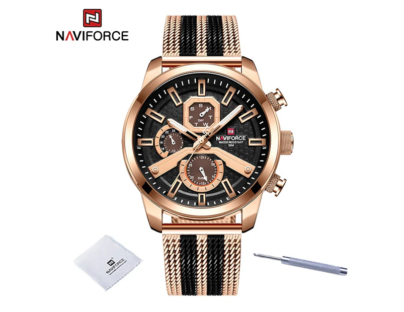 NAVIFORCE Luxury Men Watch Quartz Man Watches Waterproof Luminous Top Brand Sport Watch for Men Date Display Clock Reloj Mujer