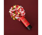 Mini Handheld Confetti Poppers Colorful Charming Confetti Cannon Salute Party Decor - Red