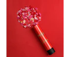 Mini Handheld Confetti Poppers Colorful Charming Confetti Cannon Salute Party Decor - Red