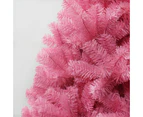 5ft/1.5M Pink Christmas Tree Fluffy Tips Metal Stand Easy Assemble Xmas