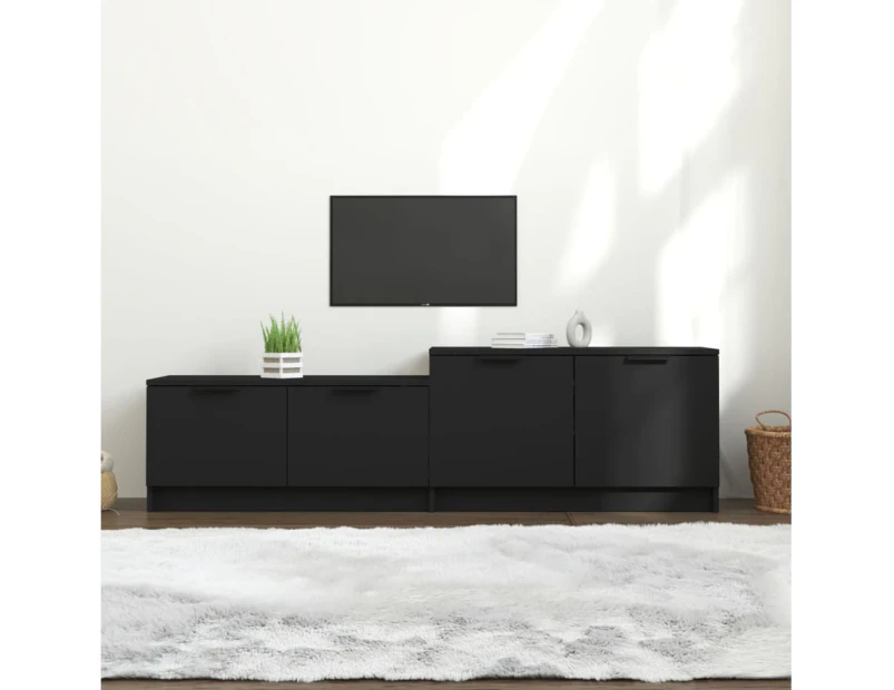 TV Cabinet Black 158.5x36x45 cm Engineered Wood
