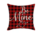 Romantic Heart Pattern Pillowcase Decorative Invisible Zipper Flax Cushion Cover for Home