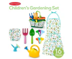 16Pcs/ Set Gardening Tool Set Practical Ability Grip Easily Kids Toys Watering Cans Shovels Aprons Gardening Tool Toy for Kids 1 Set