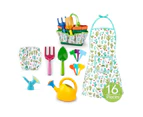 16Pcs/ Set Gardening Tool Set Practical Ability Grip Easily Kids Toys Watering Cans Shovels Aprons Gardening Tool Toy for Kids 1 Set