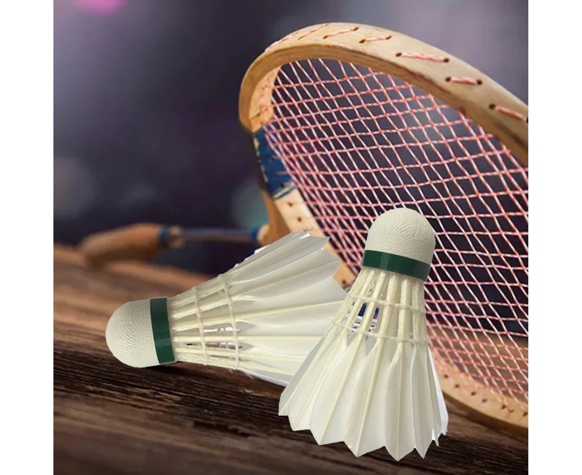 12Pcs/Barrel Duck Feather Shuttlecocks Wear-resistant Stable Windproof Badminton Balls Accessories for Professional Players-White