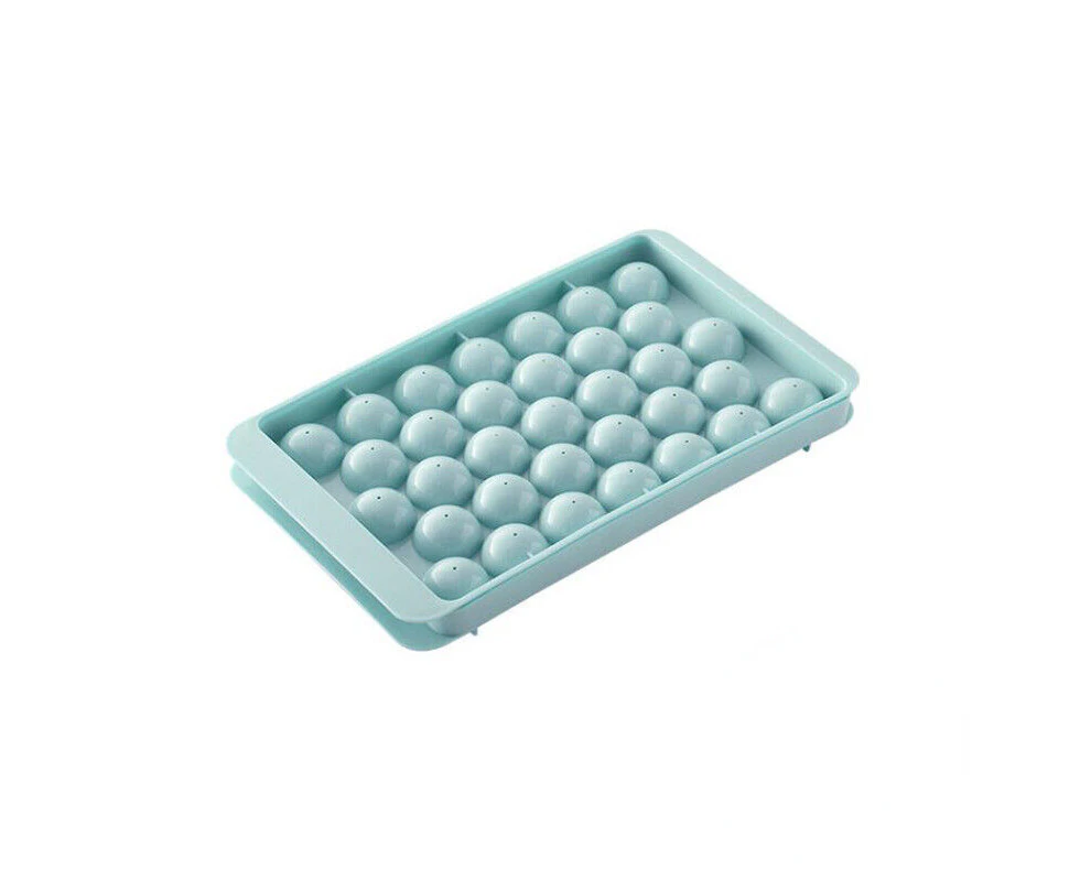 33 Grids Ball Maker Plastic Mold Sphere Whiskey Round Mould Large Ice Cube Tray - Blue