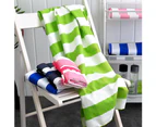 80x160cm Microfiber Quick-dry Striped Soft Absorbent Gym Pool Beach Bath Towel - Purplish Blue