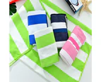 80x160cm Microfiber Quick-dry Striped Soft Absorbent Gym Pool Beach Bath Towel - Purplish Blue