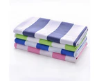 80x160cm Microfiber Quick-dry Striped Soft Absorbent Gym Pool Beach Bath Towel - Purplish Blue