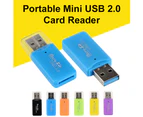 Centaurus Mini Portable USB 2.0 TF Micro SD Memory Card Reader for PC Laptop Computer-Purple