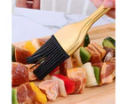 Barbecue Brush Heat Resisting Portable Safe Baking Tool Silicone BBQ Cooking Pastry Oil Brush for Home Golden