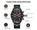 CHEETAH New Watch Top Brand Casual Sport Chronograph Men's Watches Stainless Steel Wristwatch Big Dial Waterproof Quartz Clock