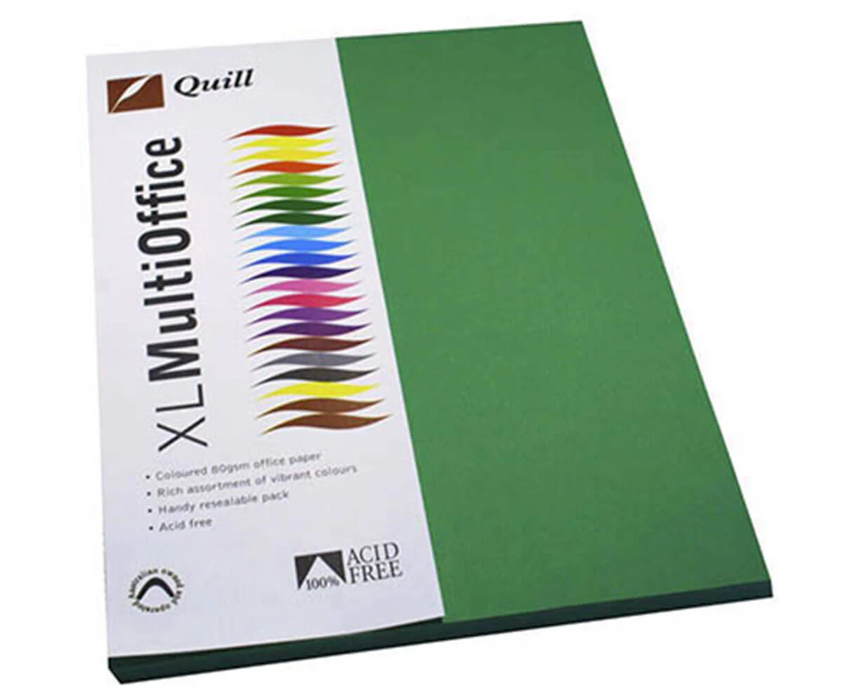 Quill Multioffice Paper 100pk 80gsm (A4) - Emerald