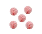 Sunshine 5Pcs 6inch Solid Color Tissue Paper Pompom Ball Hanging Wedding Party Decor-Peach Red