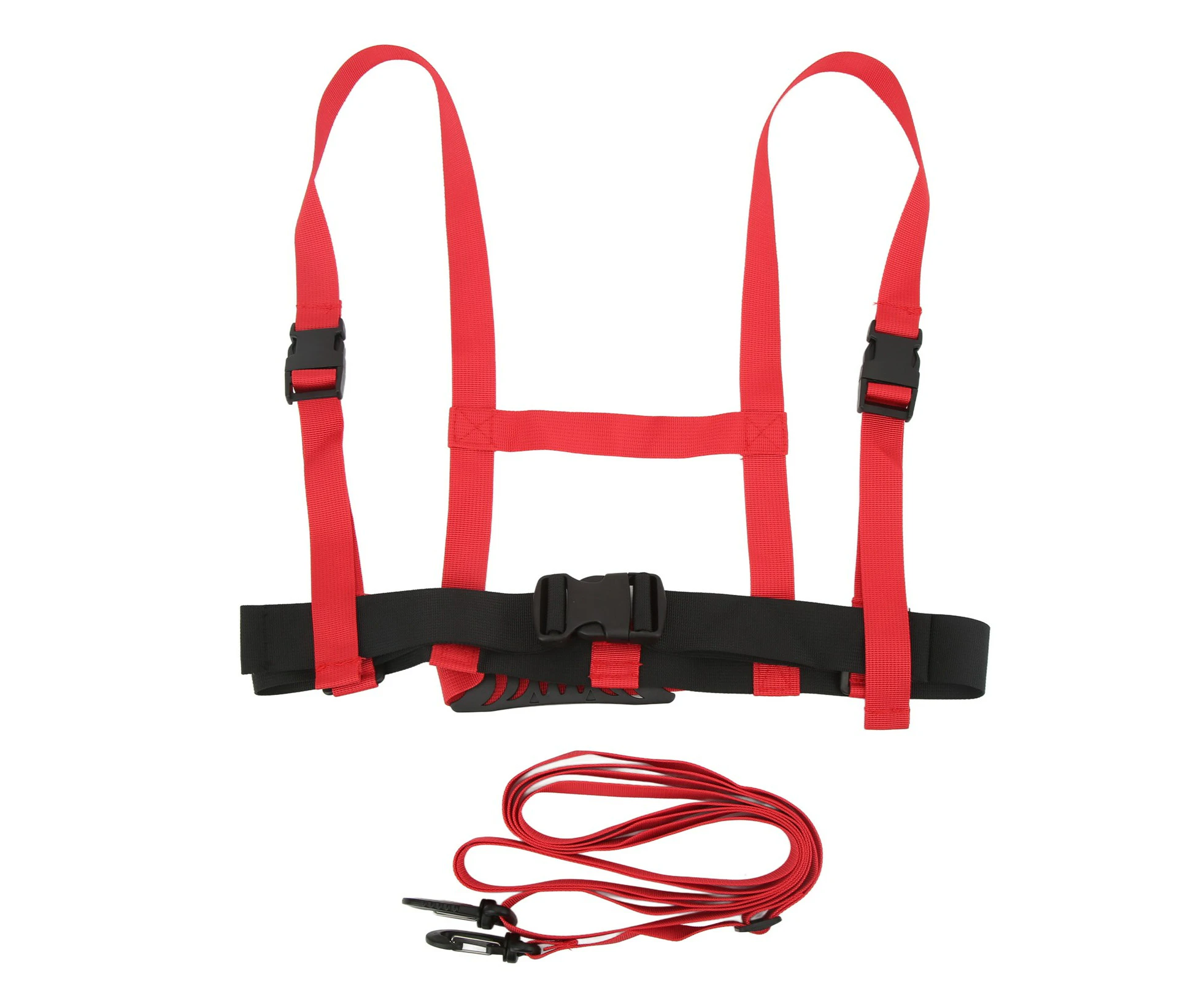 S Ski Shoulder Harness With Adjustable Leash Snowboard Skating Training Harness For Winter Outdoor Sports Supplies Red