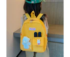 Kindergarten Backpack Adjustable Straps Large Capacity Korean Style School Bag Casual Daypack for School - Yellow