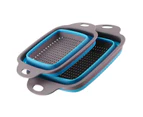 2Pcs Useful Folding Drain Baskets Reusable Collapsible