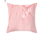 Cushion Cover Soft Washable Square Shape Rose Feathers Nordic Pillowcase for Bed Sofa