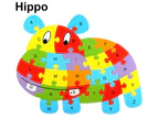 Fashion Wooden Animal Alphabet Lettter Puzzle Kids Educational Developmental Toy 2#