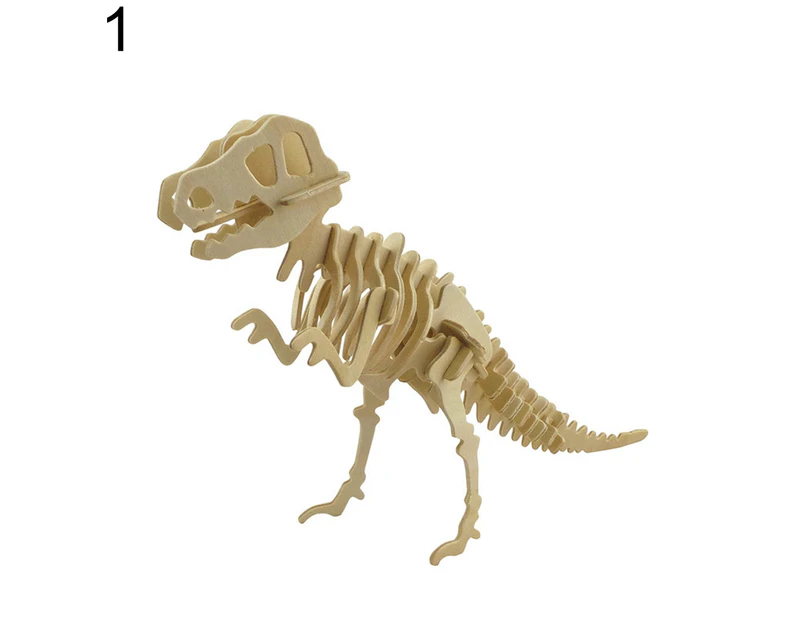 Funny 3D Simulation Dinosaur Skeleton Puzzle DIY Wooden Educational Toy for Kids 1#