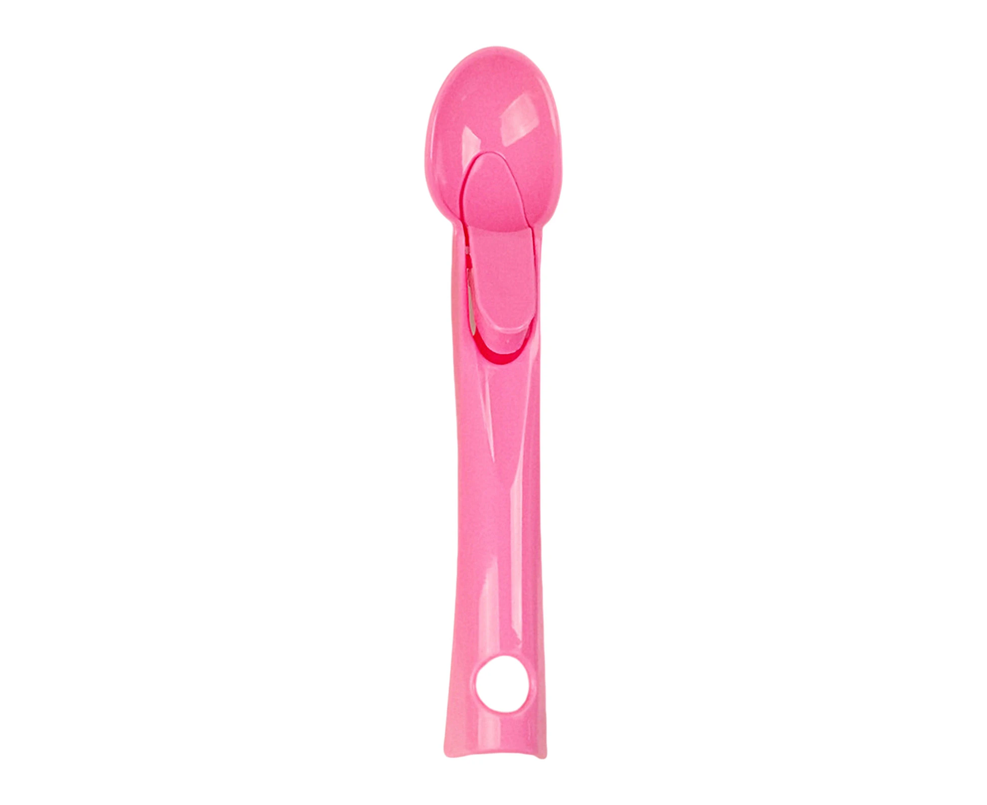 Non-stick Ice Cream Scoop Cold-resistant Food Grade Fruit Spoon with Hanging Hole Kitchen Tools Pink