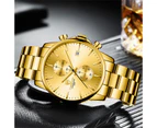 CHEETAH Mens Watches Top Brand Stainless Steel Waterproof Quartz Wristwatch Date Sport Watch For Men Gold Clock With Box