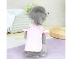 Lovely Pet Clothes Thin Doll Collar Embroidery Decor Pet Shirt for Party-Pink L