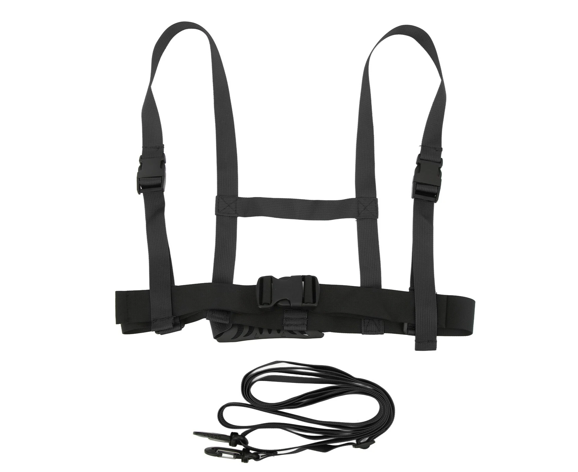 S Ski Shoulder Harness With Adjustable Leash Snowboard Skating Training Harness For Winter Outdoor Sports Supplies Black