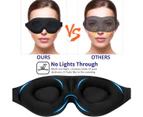 Sleep Mask for Women Men, 100% Blockout Light Eye Mask for Sleeping 3D Contoured Blindfold, Upgraded Eye Cover