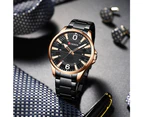 CURREN Watches Mens Fashion Casual Clock Stainless Steel Black Quartz Wristwatch for Male Часы Мужские Наручные