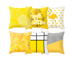 Yellow Geometric Pineapple Pillowcase Square Cushion Cover Car Home Sofa Decor-2