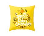 Yellow Geometric Pineapple Pillowcase Square Cushion Cover Car Home Sofa Decor-2