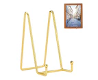 Metal Display Stands, 4pcs Improved Anti-Slip Plate Holder Display Stand, Picture Frame Holder Stand-large