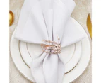 6Pcs/Set Creative Skeleton Hand Napkin Ring Exquisite Horror Alloy Napkin Holder for Halloween-Rose Gold