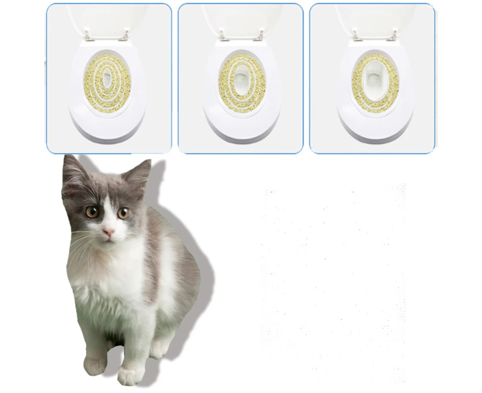 Cat toilet seat toilet training system litter box toilet seat training system to get your cat used to the toilet